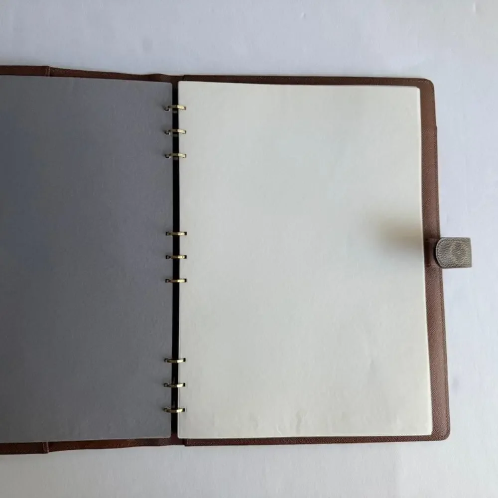 Louis Vuitton Monogram Large Desk Agenda Cover & Notepad RARE 2008 Bloc A4 EUC - Picture 7 of 16